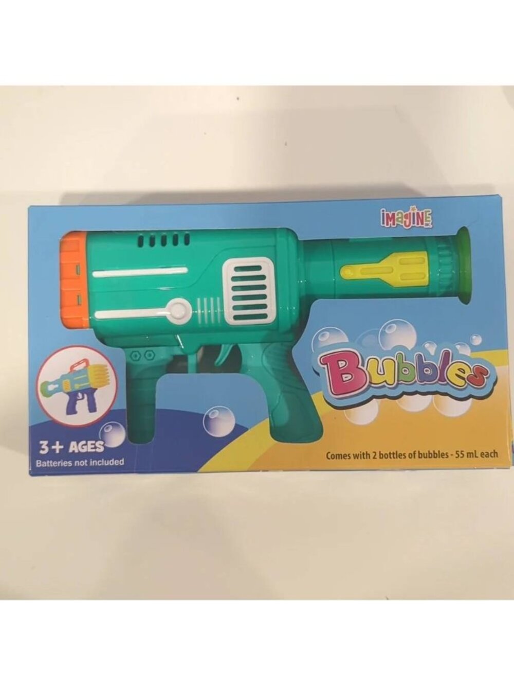 36 Hole Bubble Blaster Gun Kids Toy Green Automatic Bubble Maker NiB